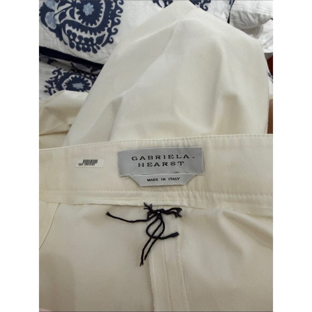 Gabriela Hearst Cotton Trouser Straight Leg Pants Size 40 US - Picture 7 of 8